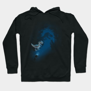 Tiny Blue Raptor Hoodie